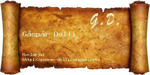 Gáspár Dolli névjegykártya